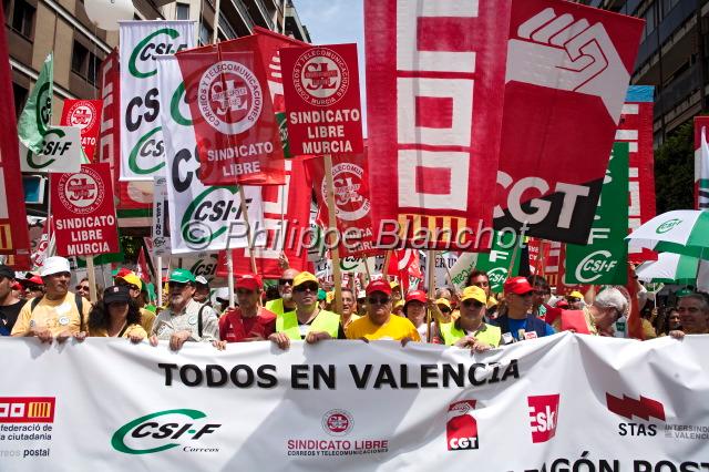 espagne valence 23.JPG - Manifestation contre la privatisation de la poste le 29 mai 2010Valence, Espagne